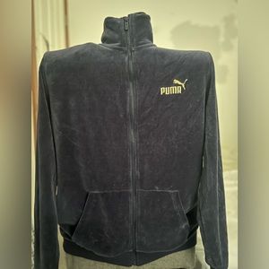 Navy Blue + Gold ‘Velvet’ Puma Tracksuit Top.